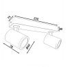 Aplique doble de techo orientable negro para GU10 • Ledytec