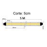 Tira LED COB Digital 24V 9W/m RGBIC 360 Led/m Bobina 5 metros IP20