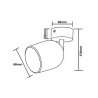 Aplique de Techo Orientable Negro para GU10