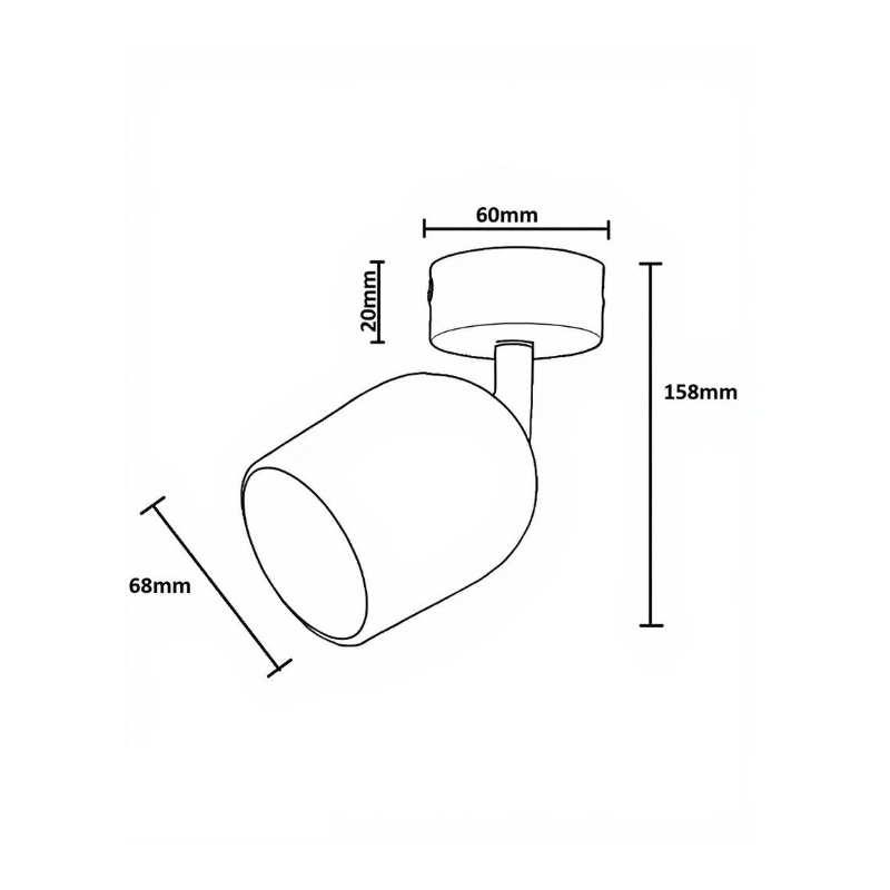 Aplique de techo orientable blanco GU10 • Ledytec