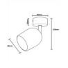 Aplique de techo orientable blanco GU10 • Ledytec