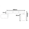 Aplique de techo Orientable Blanco Aluminio para 2 Lámpara GU10