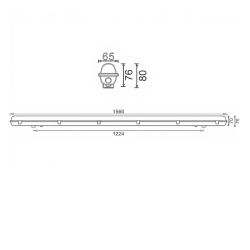 Pantalla estanca para un tubo de LED IP65 150cm