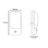 Aplique LED Interior y Exterior 20W 3CCT Sensor movimiento PIR IP65