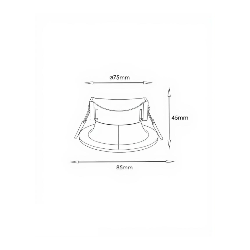 Aro Fijo para Dicroica circular Negro GU10-MR16