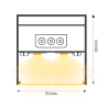 Regleta o Lámpara lineal Colgante o Superficie LED 24W Interconexión lineal 60cm
