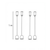 Kit de Suspensión Luminaria LED NEGRO 1 Metro