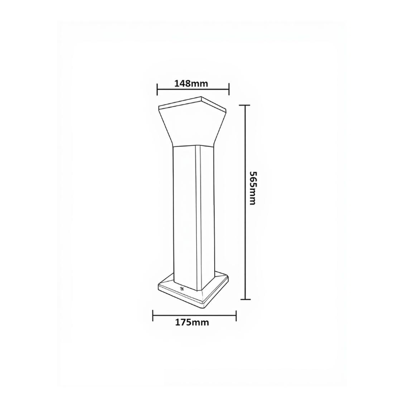 Baliza LED Cuadrada 9W 5CCT Exterior