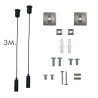 Kit Colgante Universal Negro Cable De 3m Pack 2 Unidades