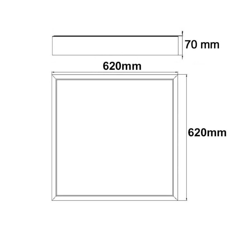 Kit de superficie Panel 60x60 blanco. Iluminación Led Profesional