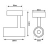 Aplique de Techo o Pared para Lámparas GU10 Negro UGR13