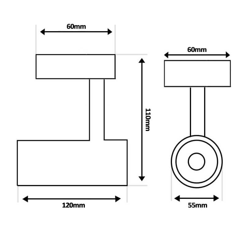 Aplique de Techo o Pared para Lámparas GU10 Blanco UGR13