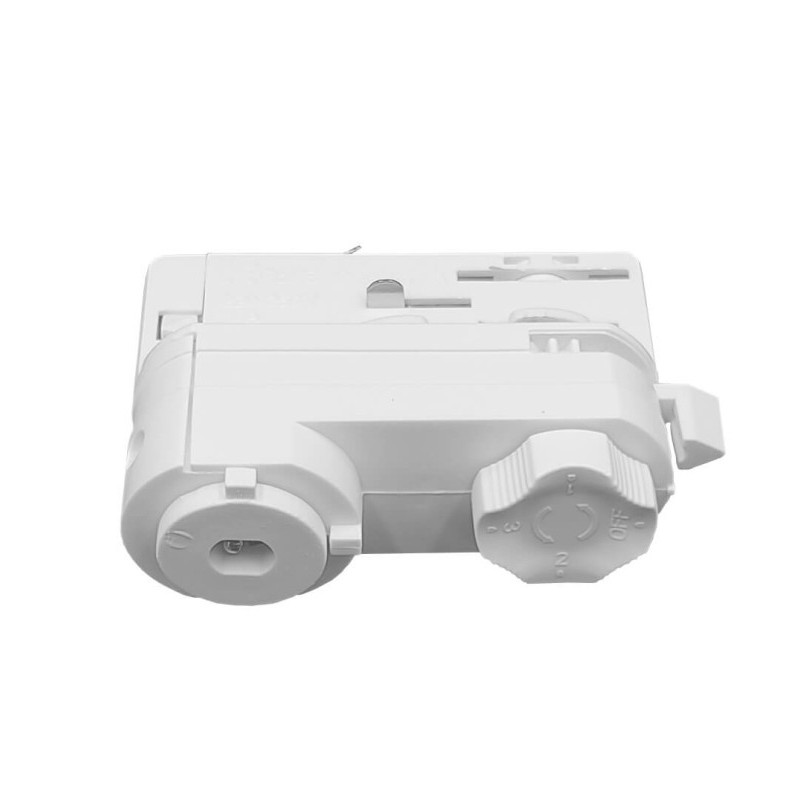 Conector adaptador de carril TRIFASICO Blanco