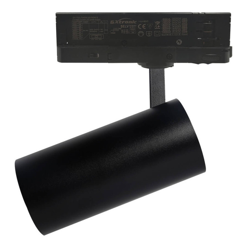 Foco LED Potencia Seleccionable 40W-26W color seleccionable Negro Carril Trifasico CRI+92 UGR13