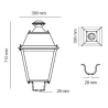 Farola Villa Acero LED 40W Philips LUMILEDS 5 años de garantia