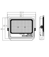 Foco Proyector LED Solar 200W Color Seleccionable Control Remoto IP65