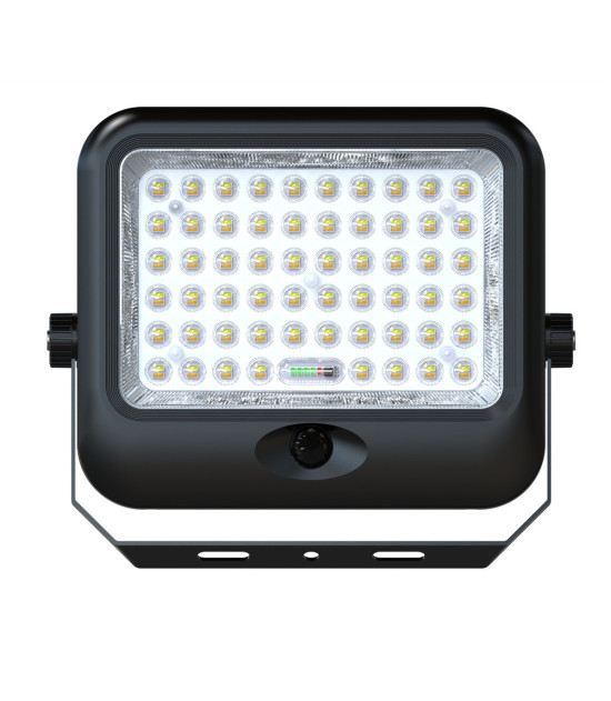 Foco Proyector LED Solar 100W Color Seleccionable Sensor PIR + Control Remoto IP65