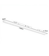 Lineal Led para Carril Trifásico 120cm 40W a 55W Color Seleccionable UGR19 90°