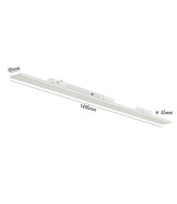 Lineal Led para Carril Trifásico 150cm 51W a 66W Color Seleccionable UGR19  90°