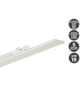 Lineal Led para Carril Trifásico 150cm 51W a 66W Color Seleccionable UGR19  90°
