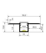 Perfil Aluminio Flexible para empotrar en Yeso o Pladur