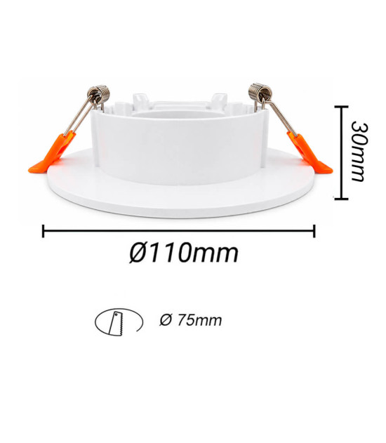 Aro Circular BLANCO orientable para GU10