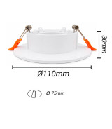 Aro Circular BLANCO orientable para GU10