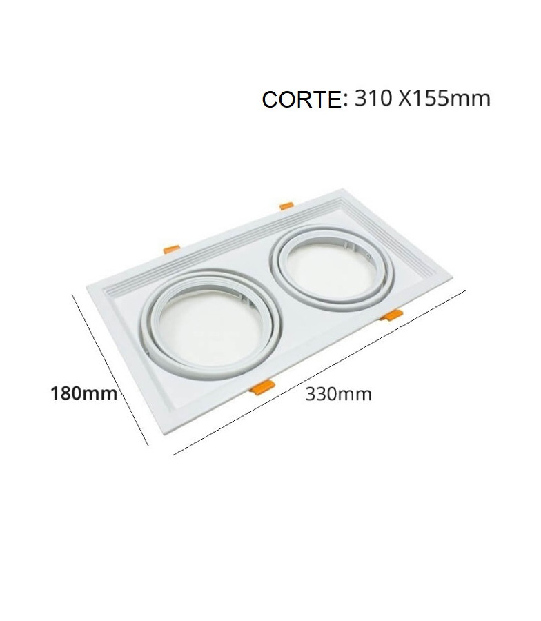 Marco BLANCO doble orientable para AR111