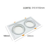 Marco BLANCO doble orientable para AR111