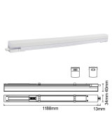 Regleta Lineal LED 120cm 36W 5CCT Interconectable 140 lm/W IP44