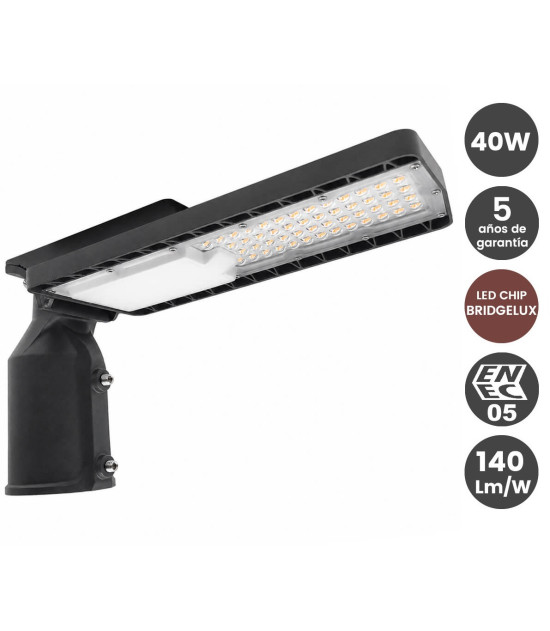 Farola LED 40W BRIDGELUX Chip 165lm/W- 5 Años de garantía