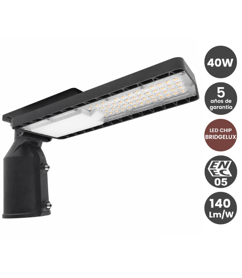 Farola LED 40W BRIDGELUX Chip 165lm/W- 5 Años de garantía