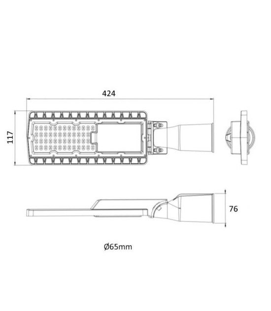 Farola LED 40W BRIDGELUX Chip 165lm/W- 5 Años de garantía