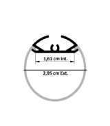 Perfil de Aluminio Diseño Tubo 2 Metros