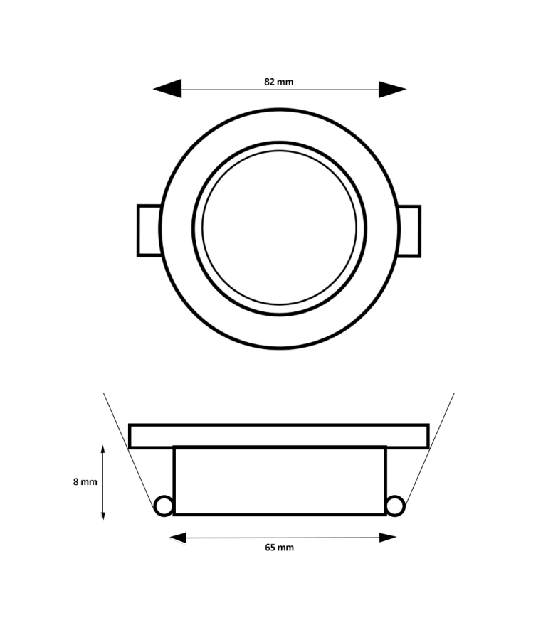 Aro Redondo Acero Orientable para dicroica LED GU10 MR16