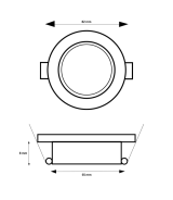 Aro Redondo Acero Orientable para dicroica LED GU10 MR16