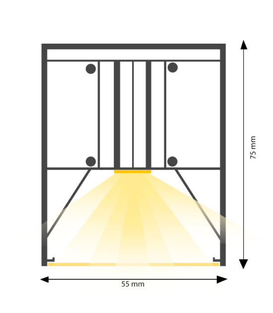 Lámpara lineal Colgante o Superficie LED 20W Interconexión lineal Color Seleccionable 60cm Blanco