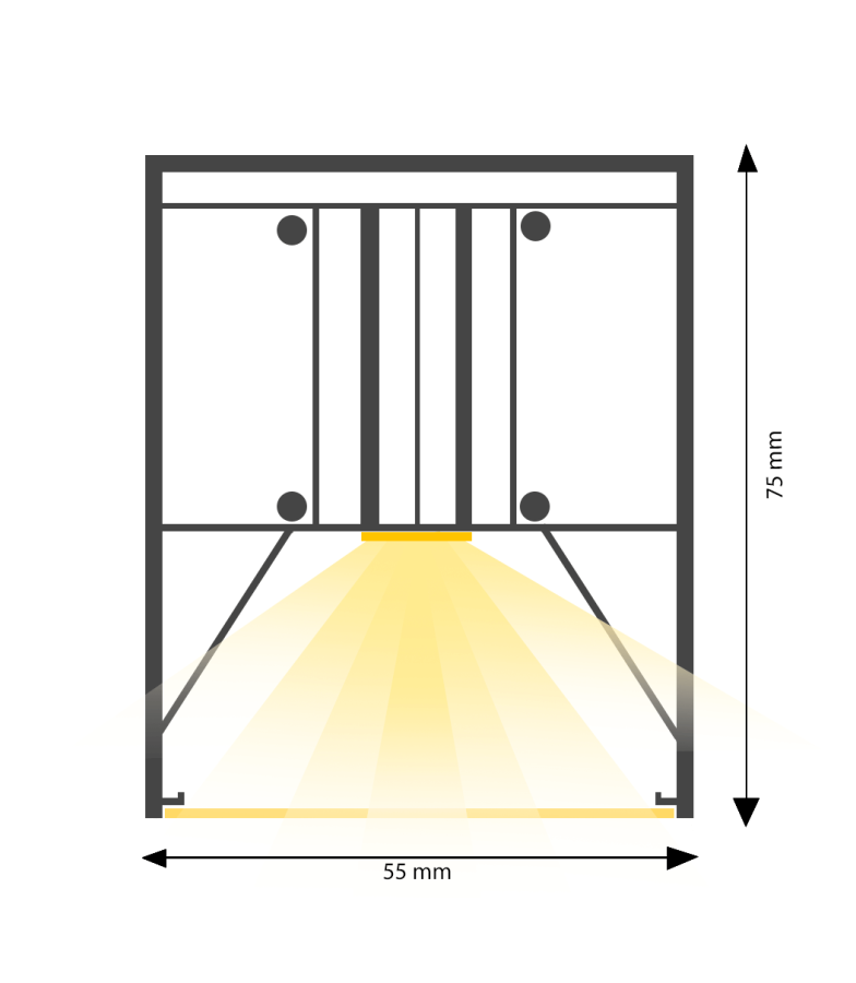 Lámpara lineal Colgante o Superficie LED 20W Interconexión lineal Color Seleccionable 60cm Blanco