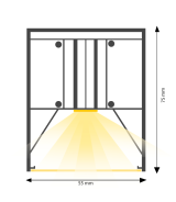 Lámpara lineal Colgante o Superficie LED 20W Interconexión lineal Color Seleccionable 60cm Blanco