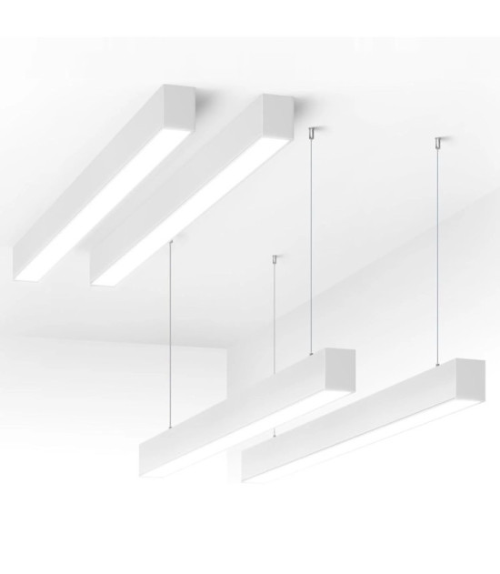 Lámpara lineal Colgante o Superficie LED 20W Interconexión lineal Color Seleccionable 60cm Blanco