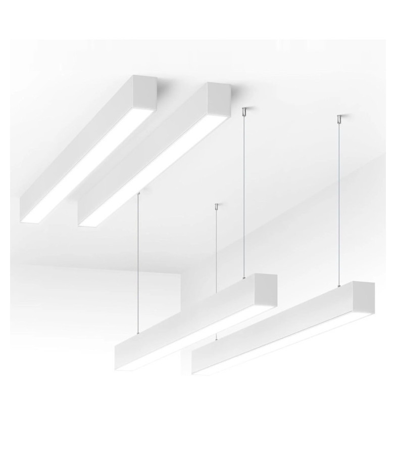 Lámpara lineal Colgante o Superficie LED 20W Interconexión lineal Color Seleccionable 60cm Blanco