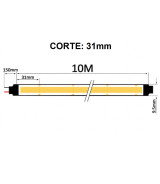 Tira LED COB 24V 15W/M  512 LED/m 10 metros CRI90 IP20