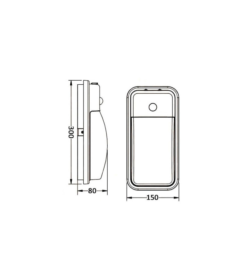 Aplique LED Interior y Exterior 20W 3CCT Sensor movimiento PIR IP65