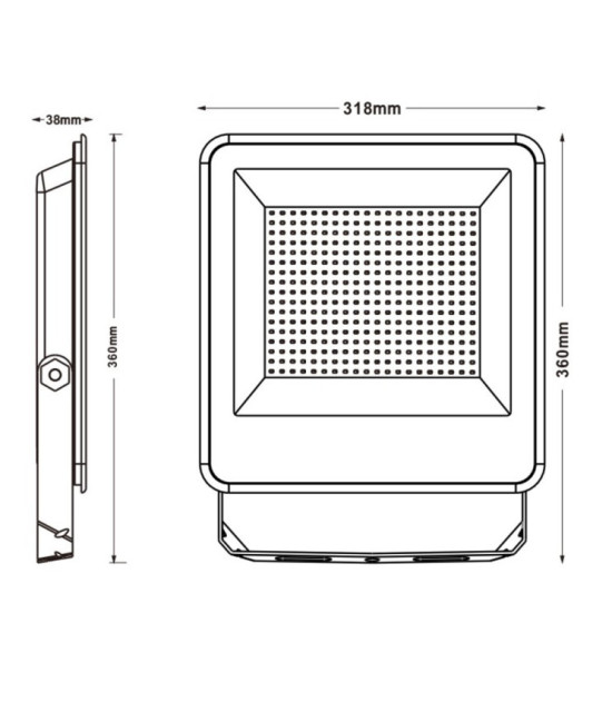 Foco Proyector Exterior LED 200W PRO CCT Chip Lumileds