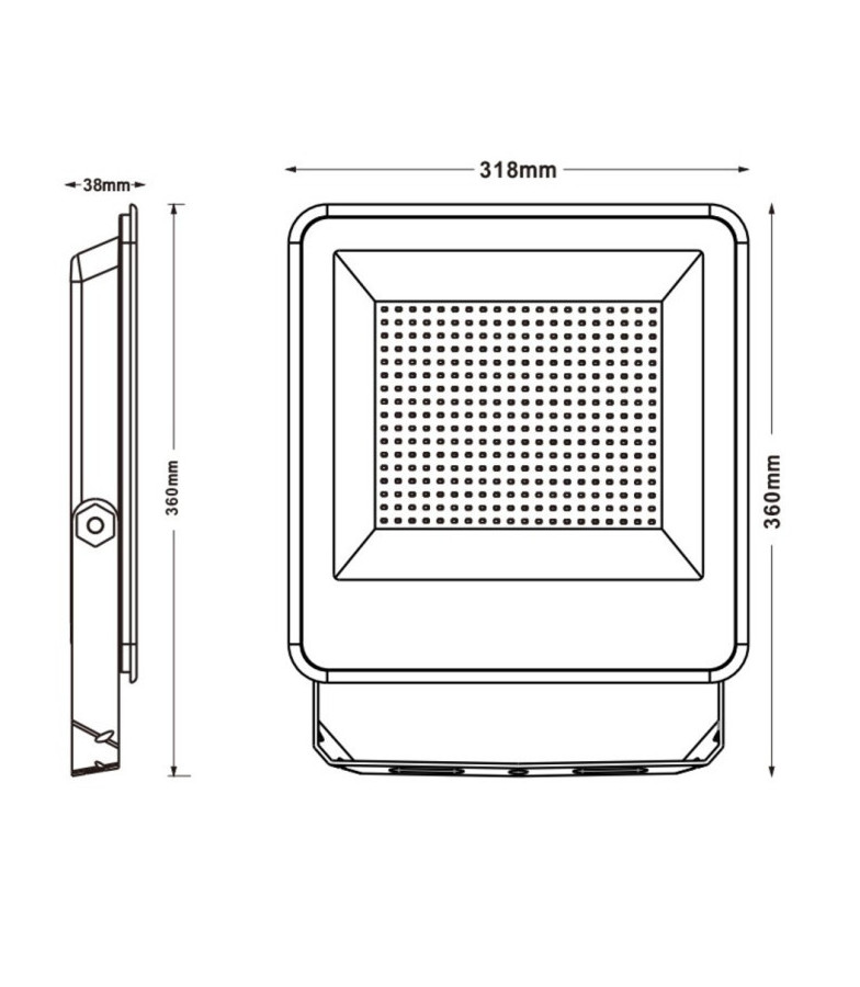 Foco Proyector Exterior LED 200W PRO CCT Chip Lumileds