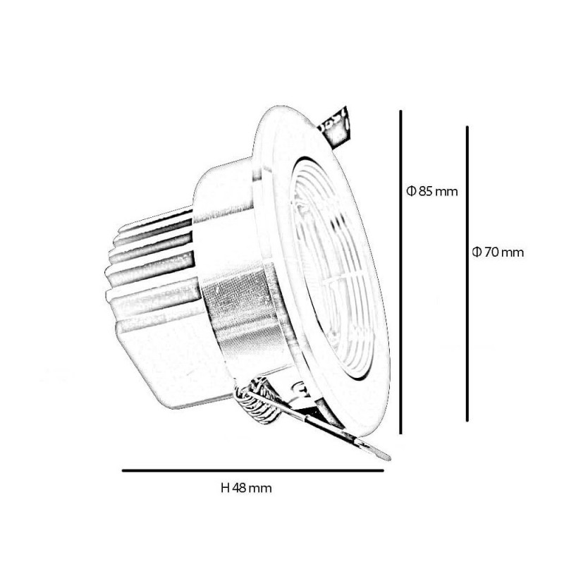 Empotrable LED 7W 45° Orientable. Especialistas en Iluminación Led