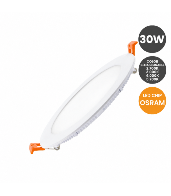 Placa Downlight LED Circular 30W OSRAM CHIP Color Seleccionable