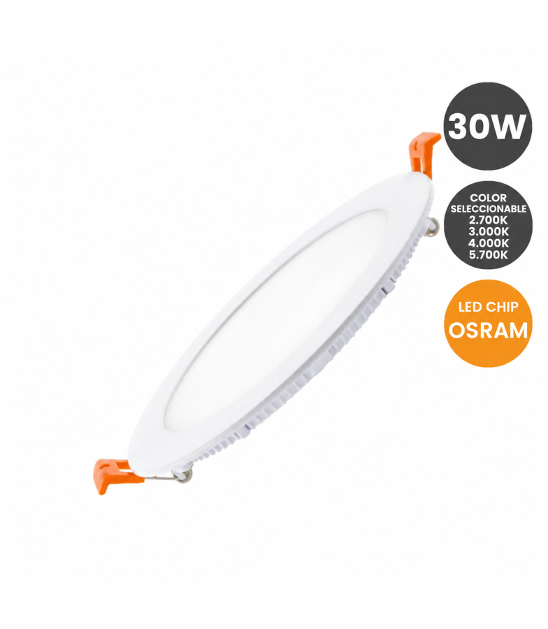Placa Downlight LED Circular 30W OSRAM CHIP Color Seleccionable
