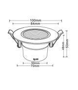 Empotrable LED 7W Circular Blanco 4CCT UGR13