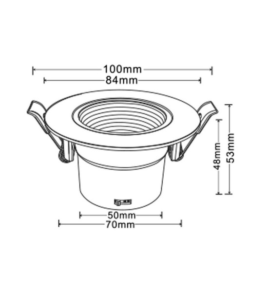 Empotrable LED 7W Circular Negro 4CCT UGR13